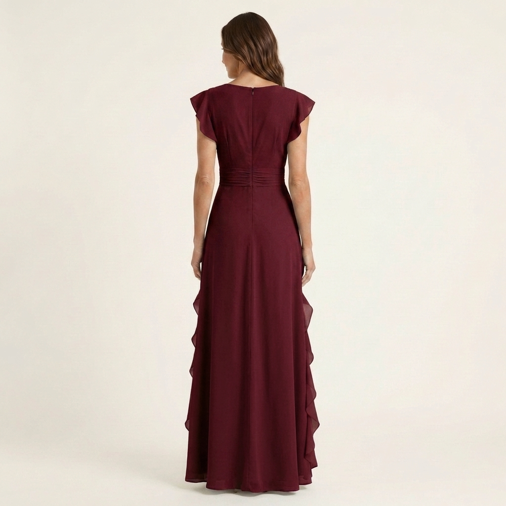 Celeste | Vestido con escote en V y mangas fluidas