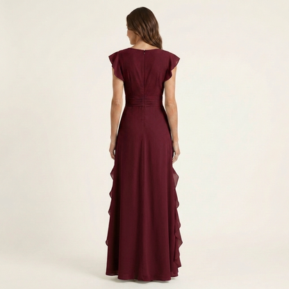 Celeste | Vestido con escote en V y mangas fluidas