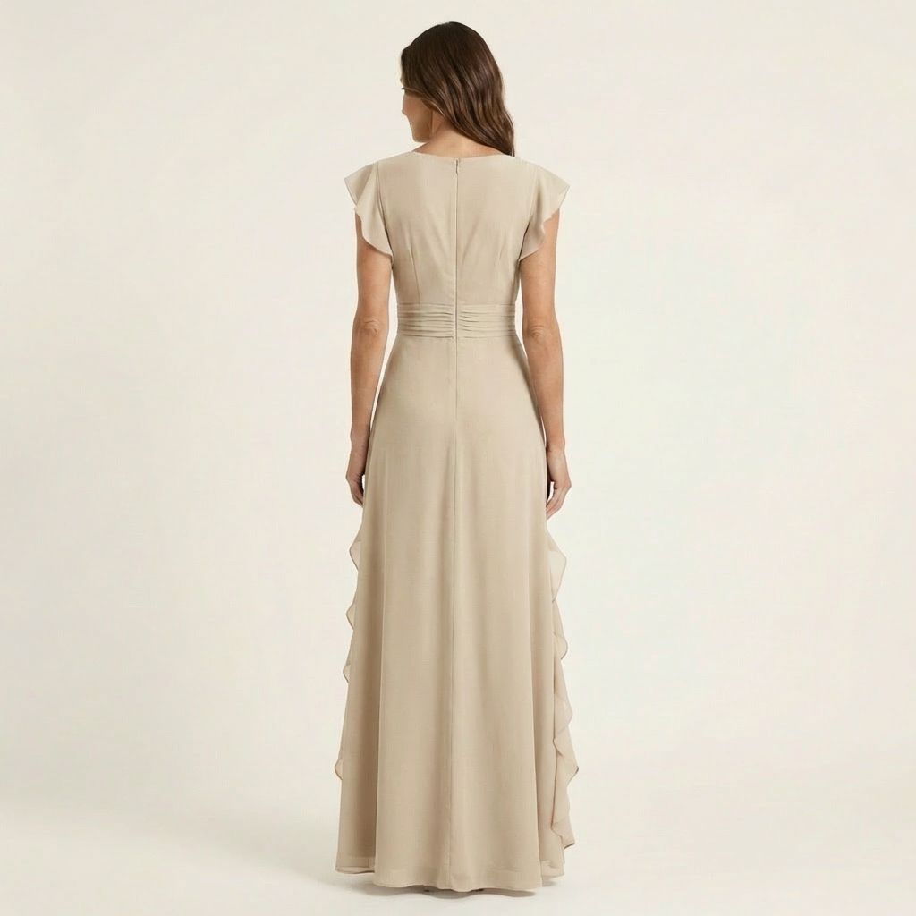 Celeste | Vestido con escote en V y mangas fluidas