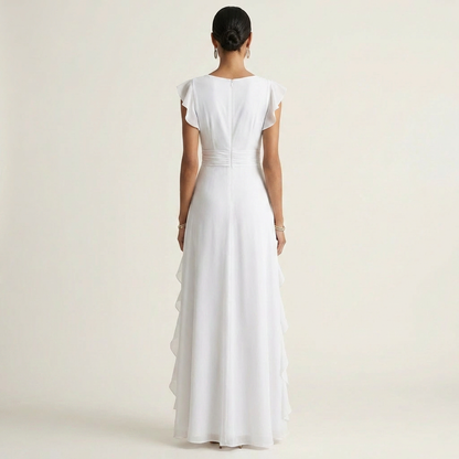 Celeste | Vestido con escote en V y mangas fluidas