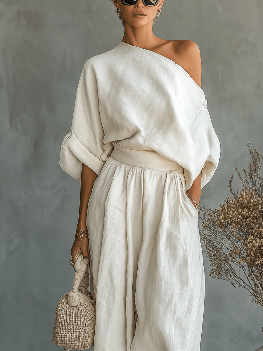 Mila | Conjunto de 2 piezas con escote bardot